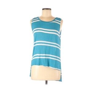 MICHAEL STARS Anthropologie One Size Fits Most Blue White Striped Tank Top Tunic